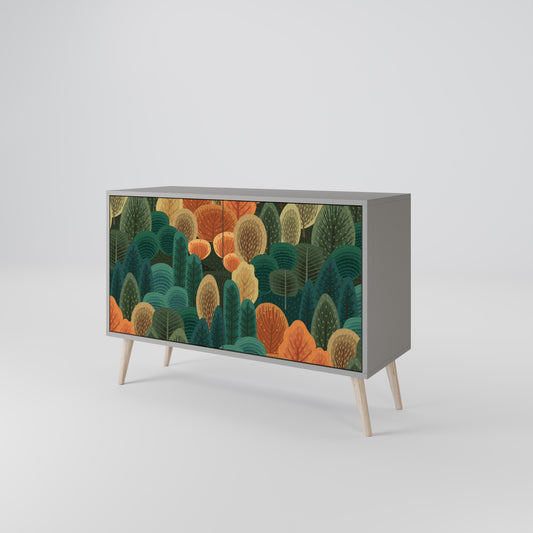 Credenza a 2 ante AUTUMN KALEIDOSCOPE in finitura grigia