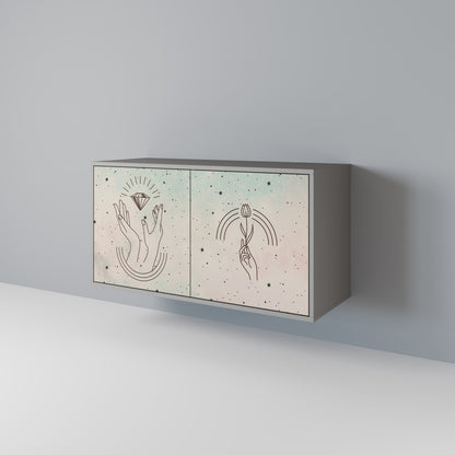 DELICATE BEAUTY 2-Door Sideboard in Grey Finish