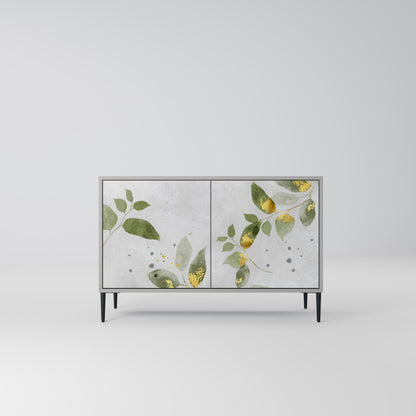 ELEGANT BOTANICS 2-Door Sideboard in Grey Finish