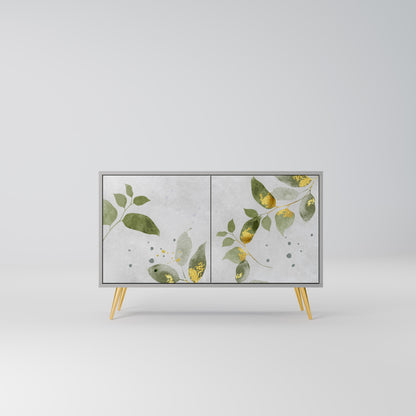 ELEGANT BOTANICS 2-Door Sideboard in Grey Finish