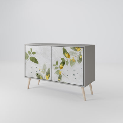 ELEGANT BOTANICS 2-Door Sideboard in Grey Finish