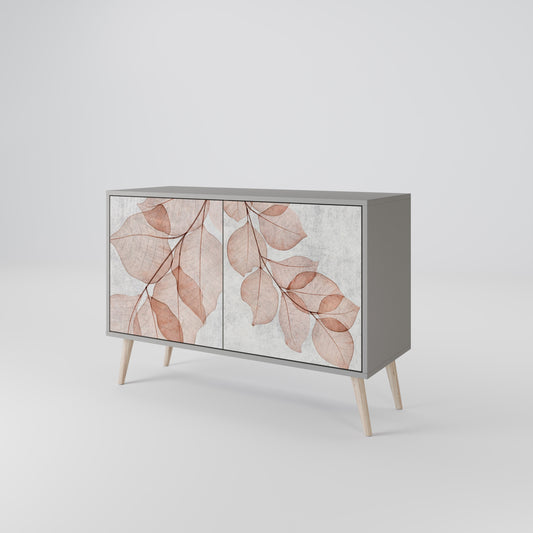 Credenza AUTUMN FRAGILITÀ a 2 ante in finitura grigia