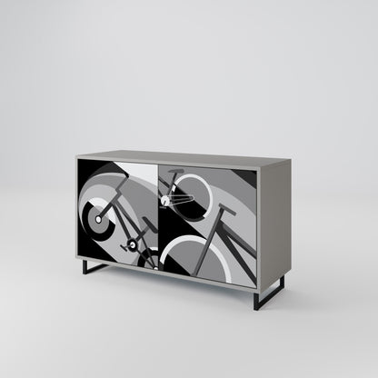 Credenza a 2 ante BIKE ENERGY in finitura grigia