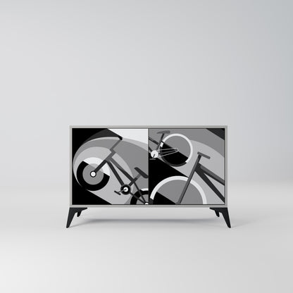 Credenza a 2 ante BIKE ENERGY in finitura grigia