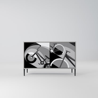 Credenza a 2 ante BIKE ENERGY in finitura grigia