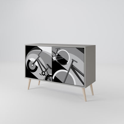 Credenza a 2 ante BIKE ENERGY in finitura grigia