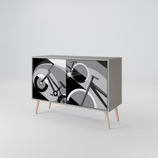 Credenza a 2 ante BIKE ENERGY in finitura grigia