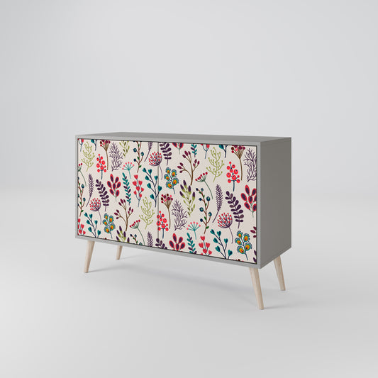 Credenza a 2 ante AUTUMN SUNDRIES in finitura grigia
