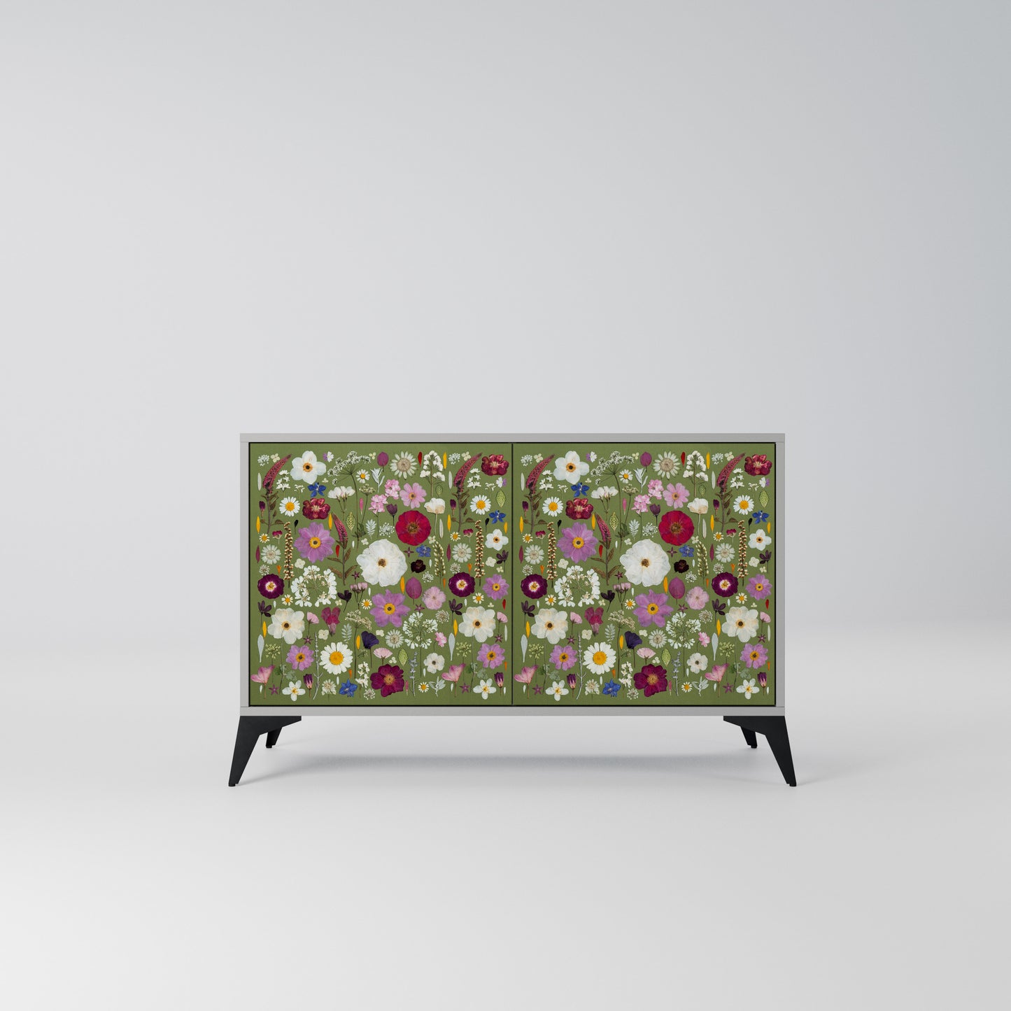 WILD GARDEN Madia a 2 Ante in Finitura Grigia