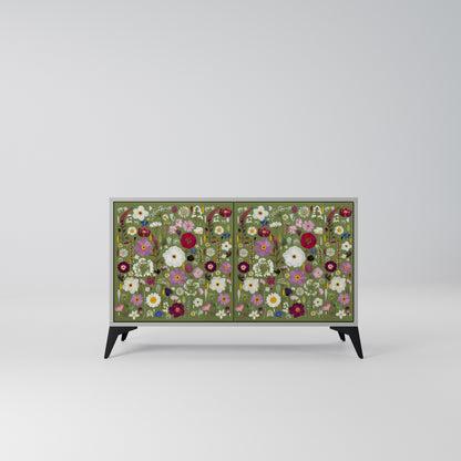 WILD GARDEN Madia a 2 Ante in Finitura Grigia