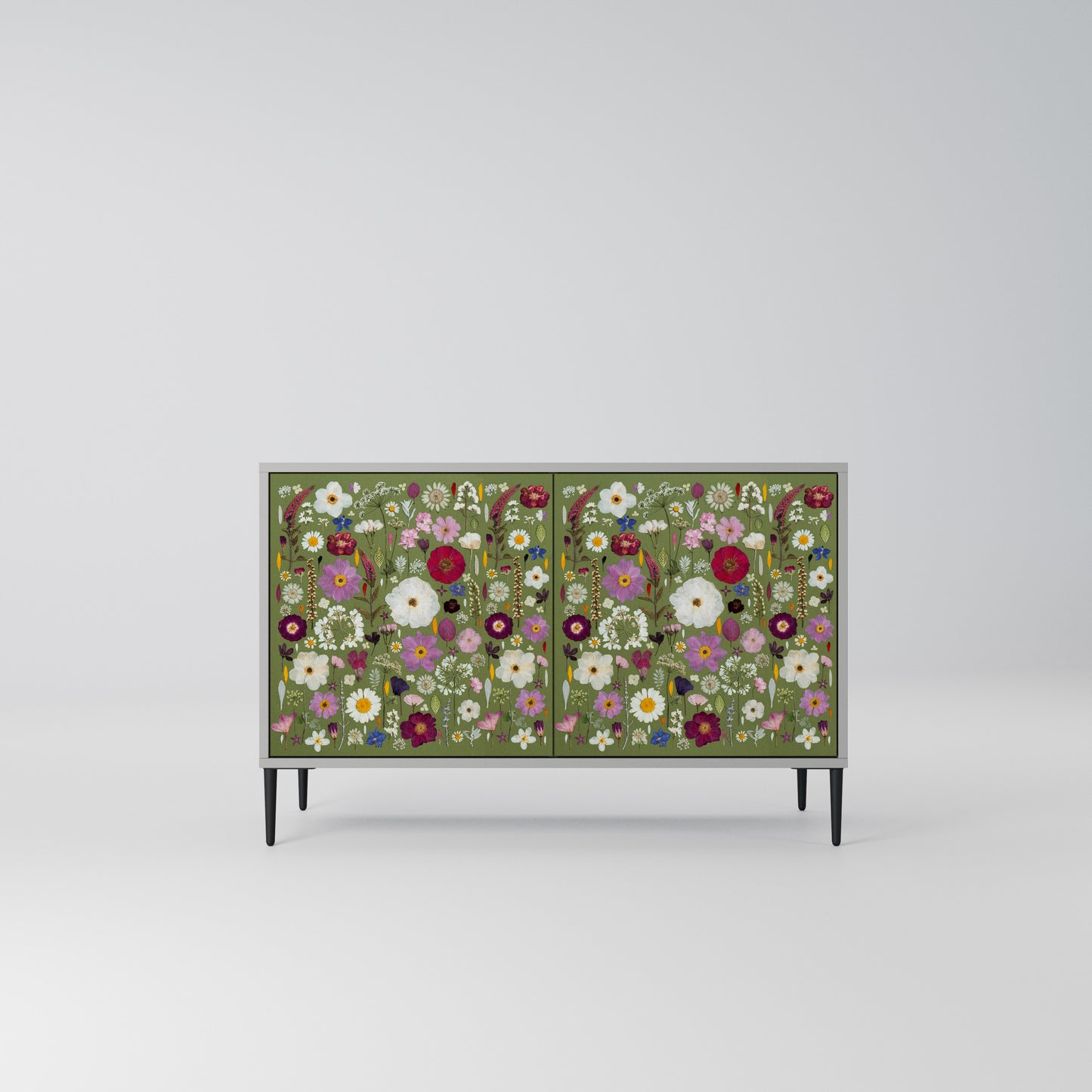 WILD GARDEN Madia a 2 Ante in Finitura Grigia