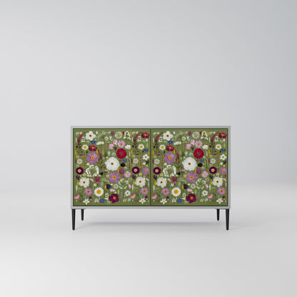 WILD GARDEN Madia a 2 Ante in Finitura Grigia