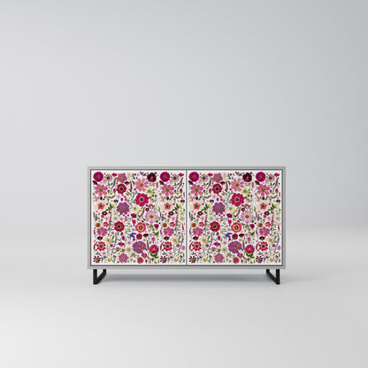 PETAL GARDEN Madia a 2 Ante in Finitura Grigia