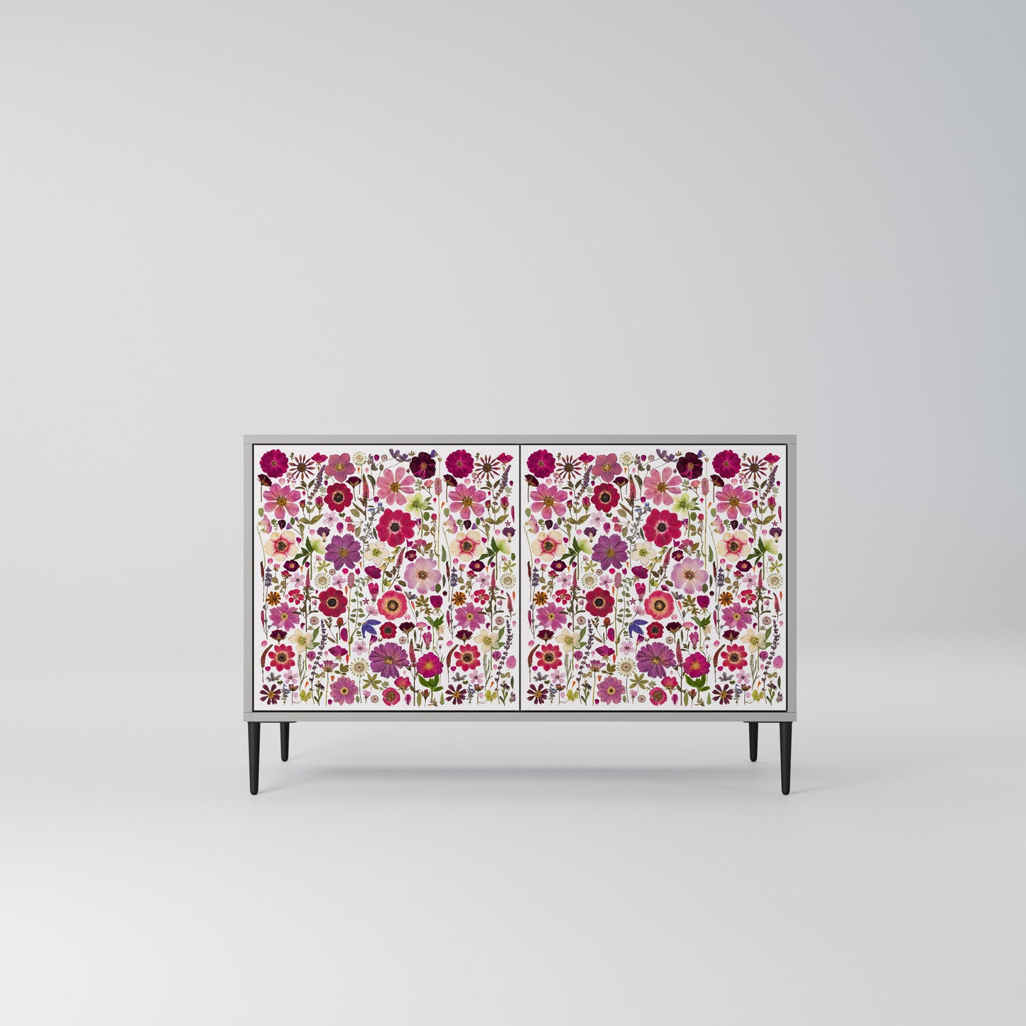 PETAL GARDEN Madia a 2 Ante in Finitura Grigia