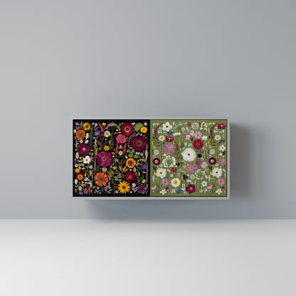 VERDANT GARDEN Madia a 2 Ante in Finitura Grigia