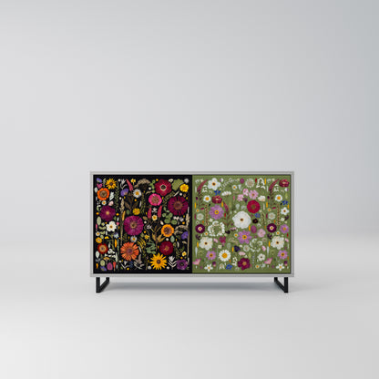 VERDANT GARDEN Madia a 2 Ante in Finitura Grigia