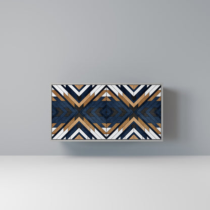 Credenza a 2 ante ARTFUL GEOMETRY in finitura grigia