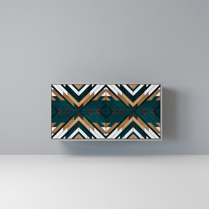 Credenza a 2 ante ARTISTIC GEOMETRY in finitura grigia
