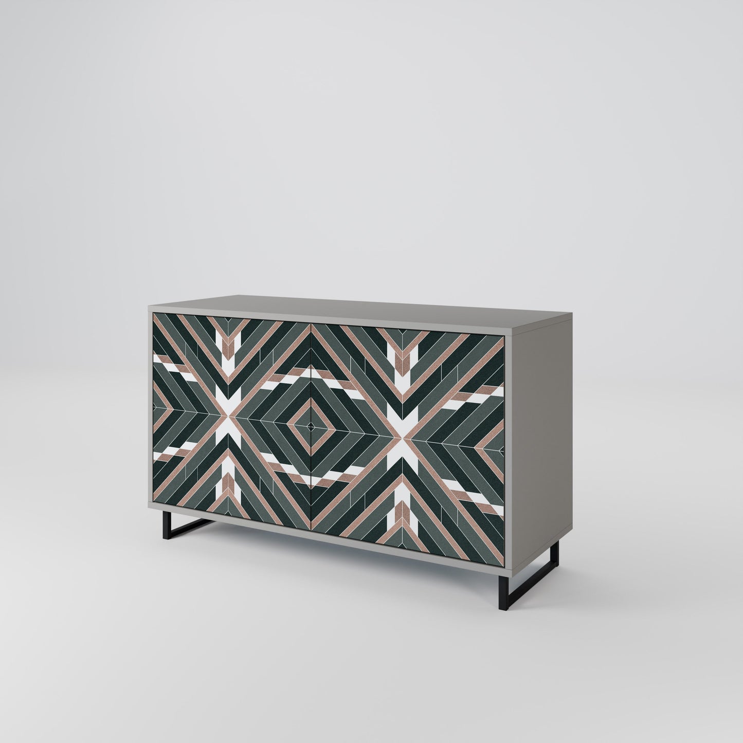 Credenza DIMENSION DELIGHTS a 2 ante in finitura grigia