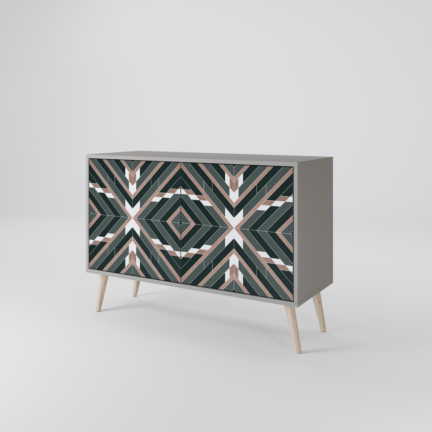 Credenza DIMENSION DELIGHTS a 2 ante in finitura grigia