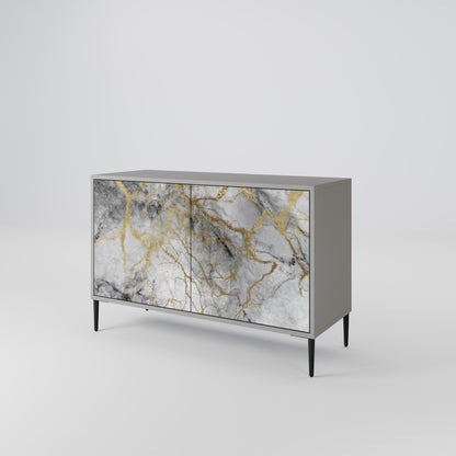 TIMELESS GLIDE 2-Door Sideboard in Grey Finish