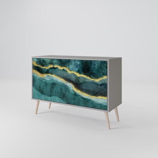 GOLDRUSH ODYSSEY 2-Door Sideboard in Grey Finish