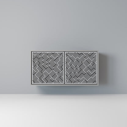 Credenza a 2 ante TEMPORARY SEQUENCE in finitura grigia
