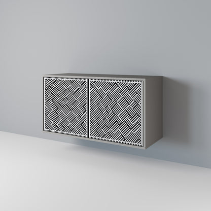 Credenza a 2 ante TEMPORARY SEQUENCE in finitura grigia