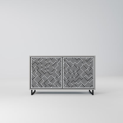 Credenza a 2 ante TEMPORARY SEQUENCE in finitura grigia