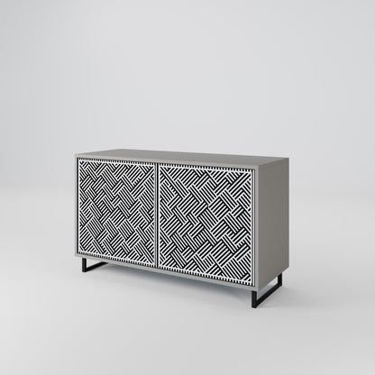 Credenza a 2 ante TEMPORARY SEQUENCE in finitura grigia