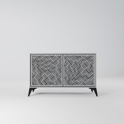 Credenza a 2 ante TEMPORARY SEQUENCE in finitura grigia