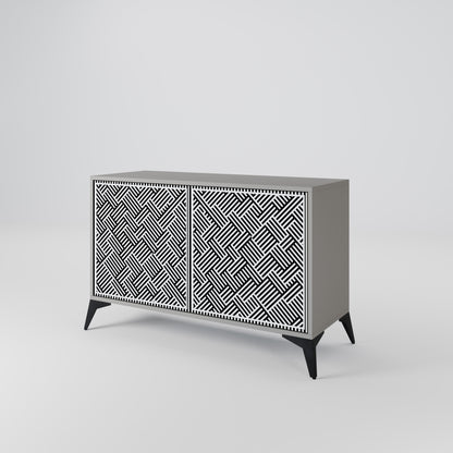 Credenza a 2 ante TEMPORARY SEQUENCE in finitura grigia