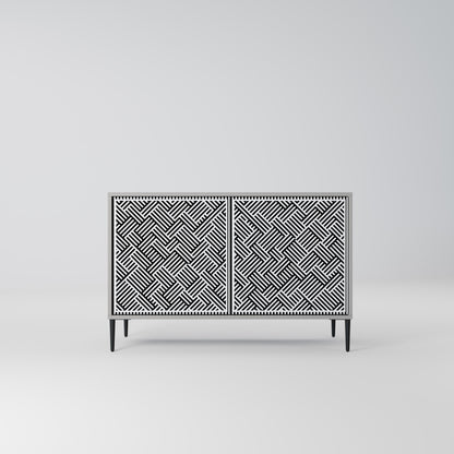 Credenza a 2 ante TEMPORARY SEQUENCE in finitura grigia