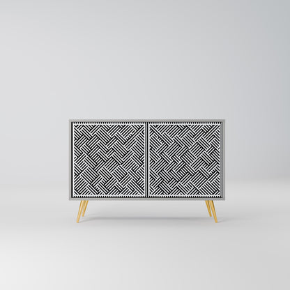 Credenza a 2 ante TEMPORARY SEQUENCE in finitura grigia