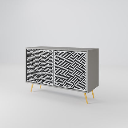 Credenza a 2 ante TEMPORARY SEQUENCE in finitura grigia