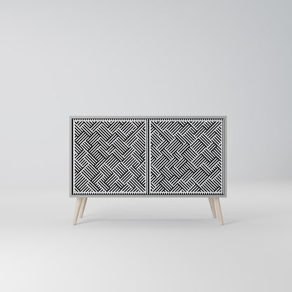 Credenza a 2 ante TEMPORARY SEQUENCE in finitura grigia