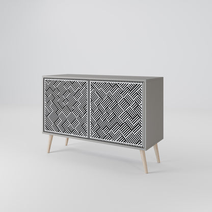 Credenza a 2 ante TEMPORARY SEQUENCE in finitura grigia