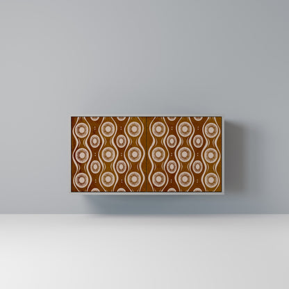 BROWN EYES 2-Door Sideboard in Grey Finish