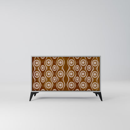 BROWN EYES 2-Door Sideboard in Grey Finish