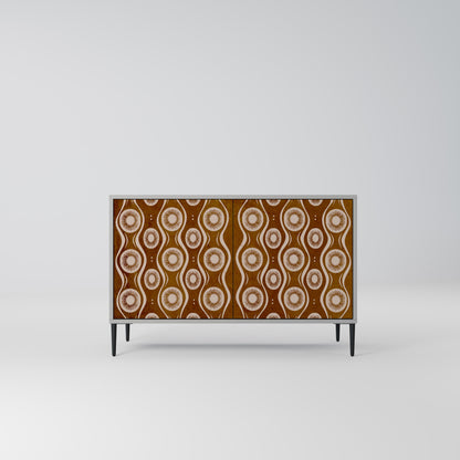 BROWN EYES 2-Door Sideboard in Grey Finish