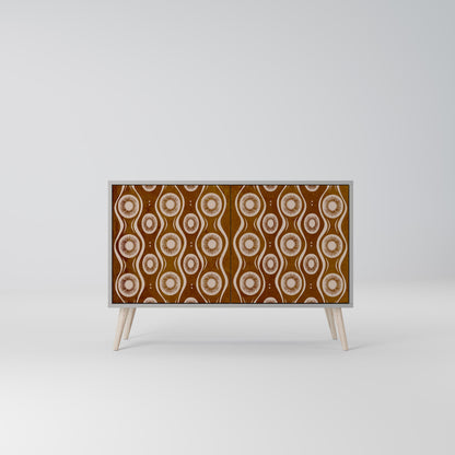 BROWN EYES 2-Door Sideboard in Grey Finish