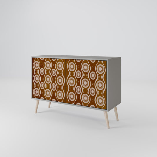Credenza BROWN EYES a 2 ante in finitura grigia