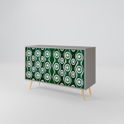 GREEN EYES 2-Door Sideboard in Grey Finish