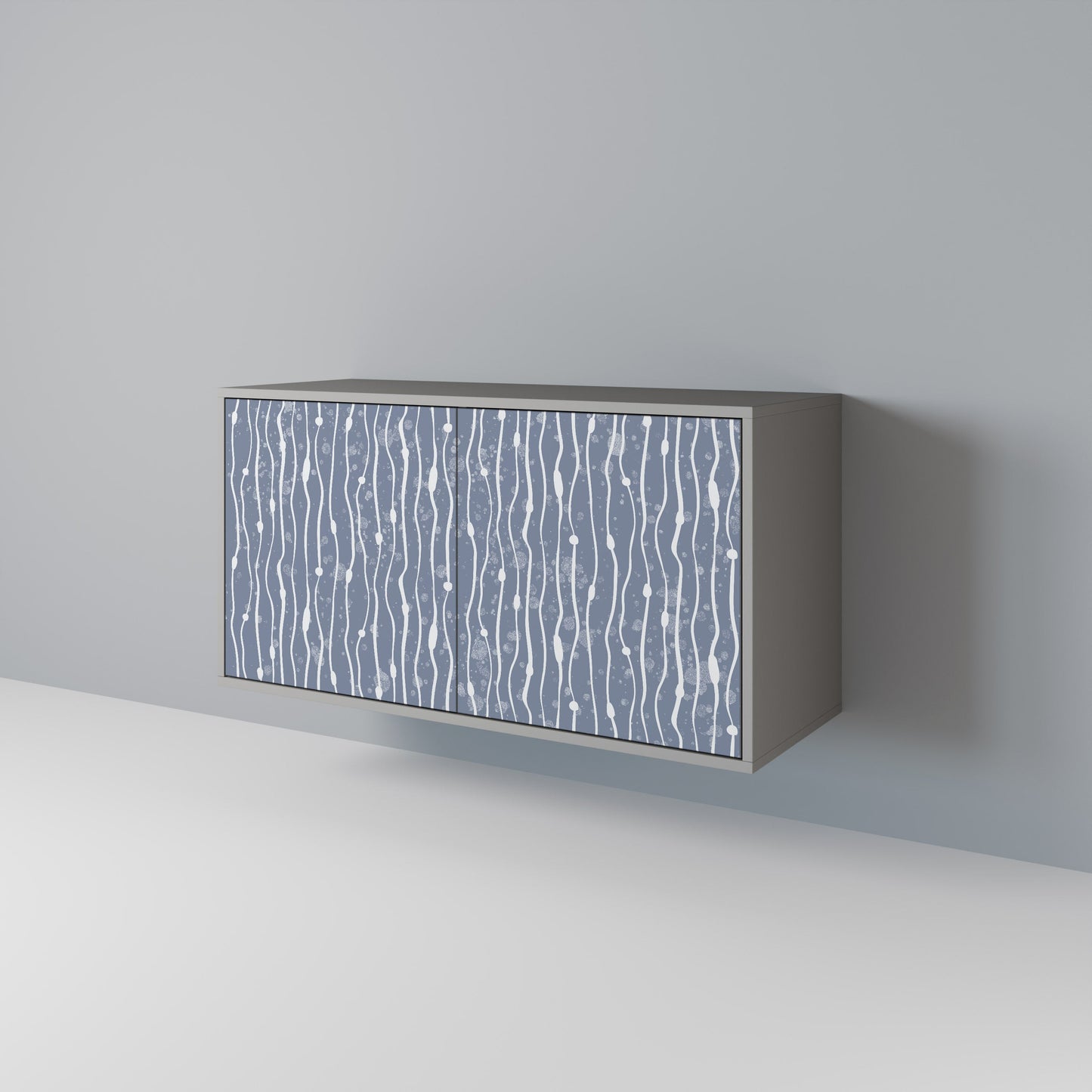 GRAPHITE RAIN 2-Door Sideboard in Grey Finish