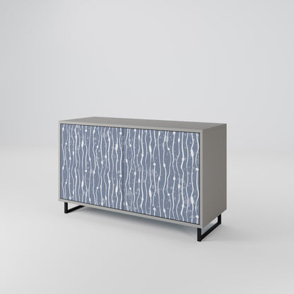 GRAPHITE RAIN 2-Door Sideboard in Grey Finish