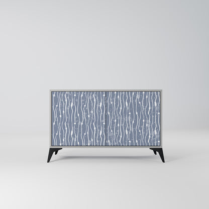 GRAPHITE RAIN 2-Door Sideboard in Grey Finish