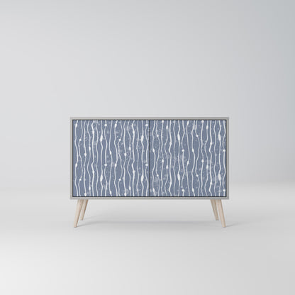 GRAPHITE RAIN 2-Door Sideboard in Grey Finish