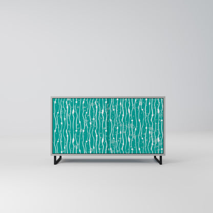 Credenza a 2 ante TURQUOISE RAIN in finitura grigia