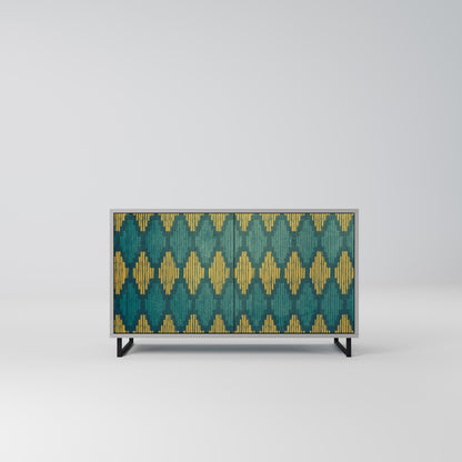 POLYGONS 2-Door Sideboard in Grey Finish