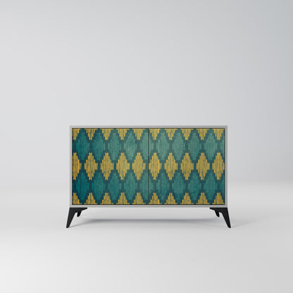 POLYGONS 2-Door Sideboard in Grey Finish